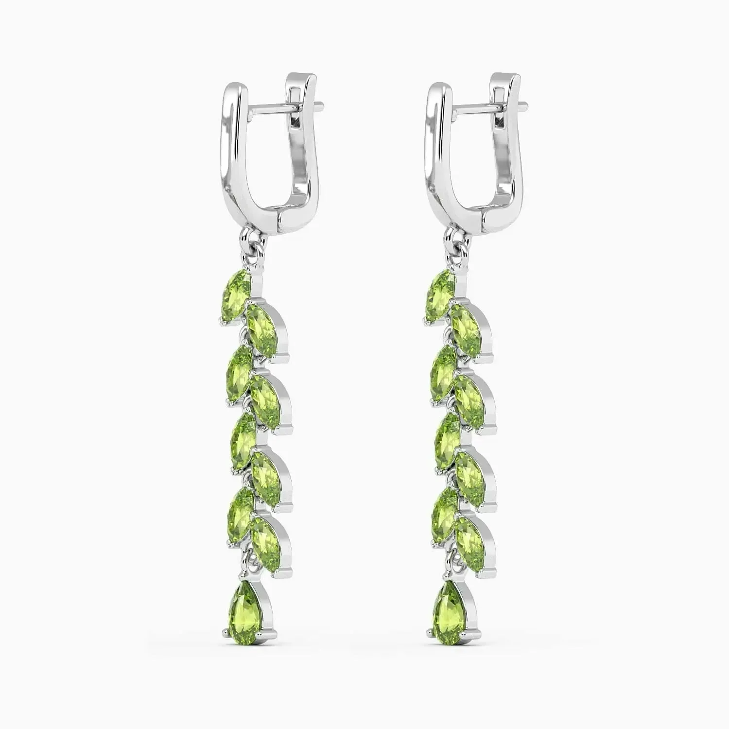 Peridot Green Drop Earrings in Sterling Silver | Irosk Australia ®