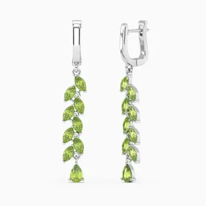 Peridot Green Drop Earrings in Sterling Silver | Irosk Australia ®