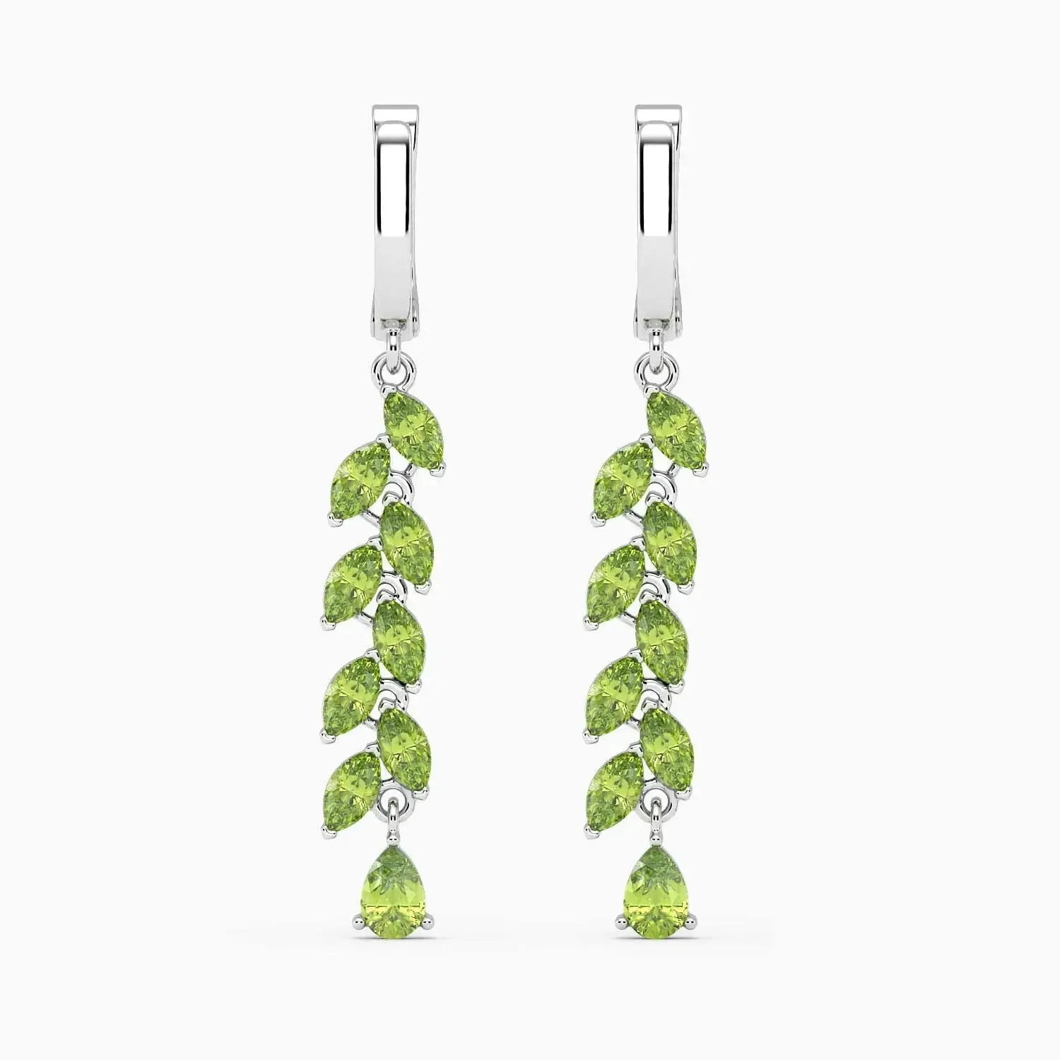 Peridot Green Drop Earrings in Sterling Silver | Irosk Australia ®