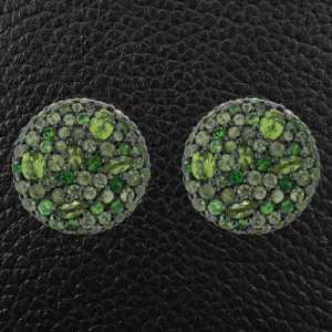 Peridot, Tsavorite & Fancy Sapphire Earrings
