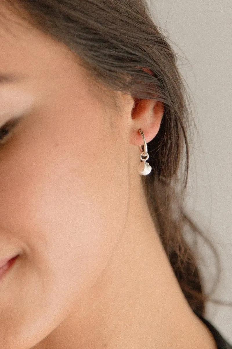 Petite Shell Earrings - Silver