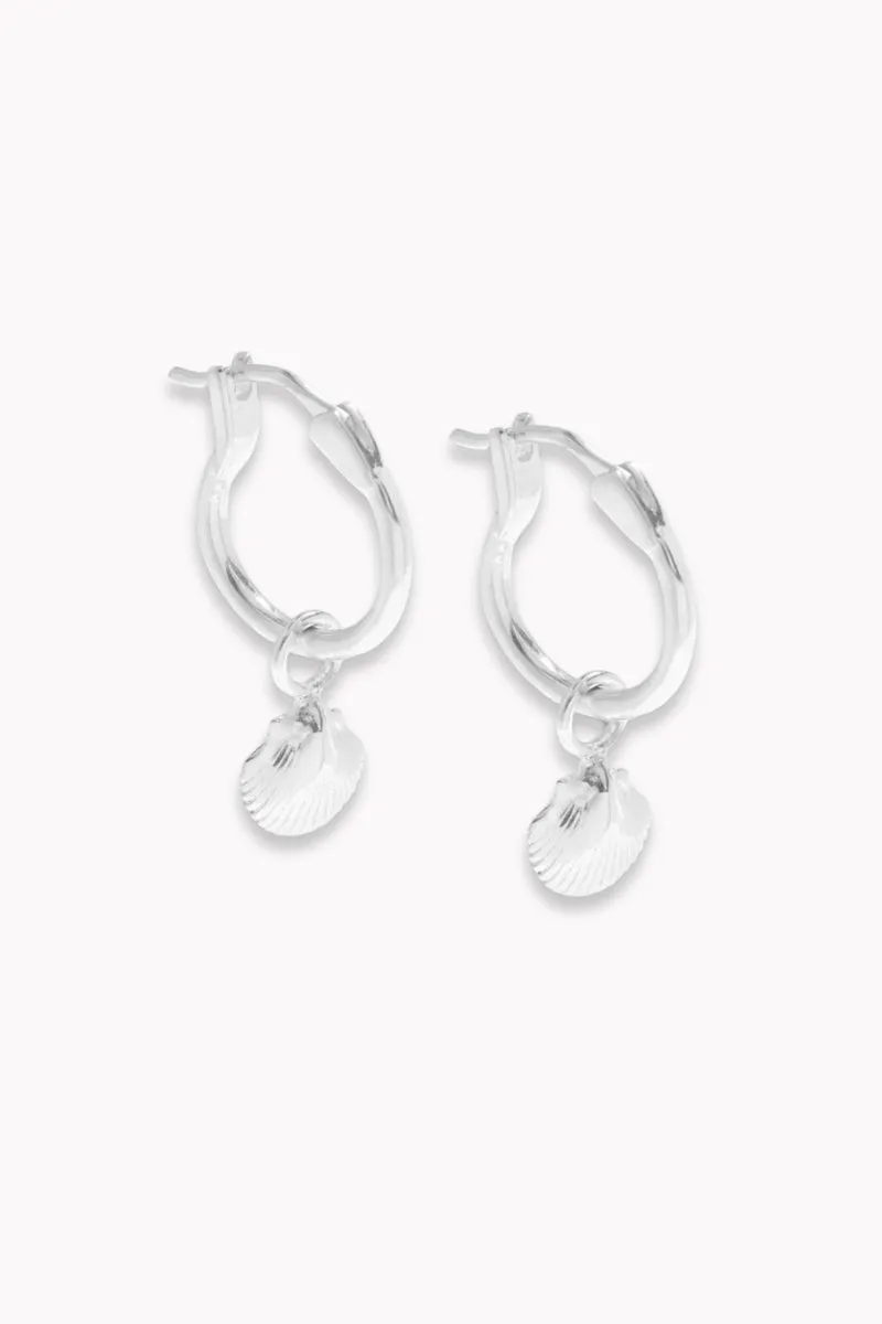 Petite Shell Earrings - Silver