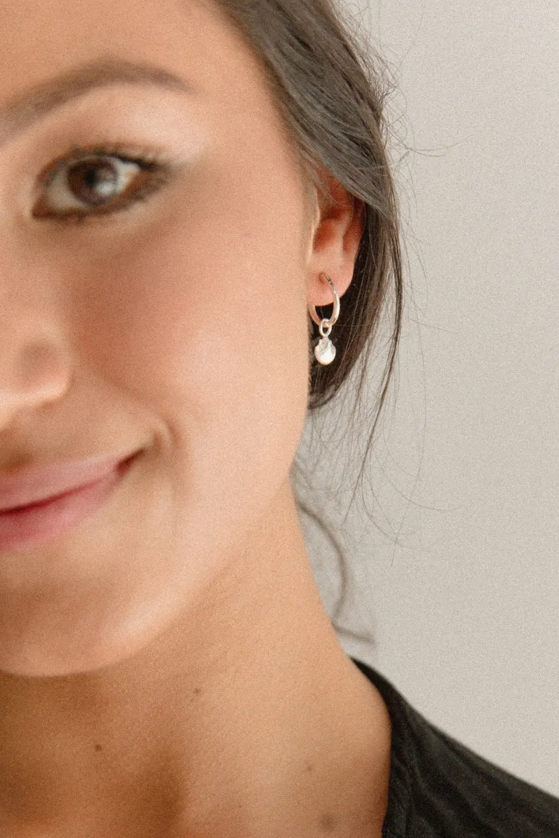 Petite Shell Earrings - Silver