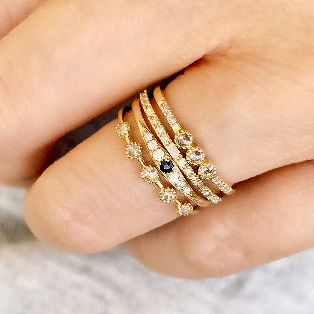 Petite Vintage Style Ruby and Diamond Ring