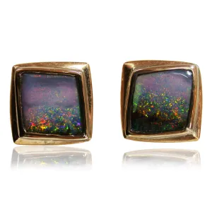 Pink Multi 9k Gold Studs