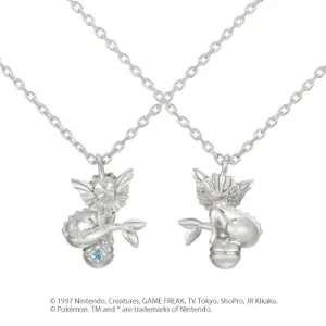 [Pokémon]Vaporeon & Pokéball necklace K18 white gold