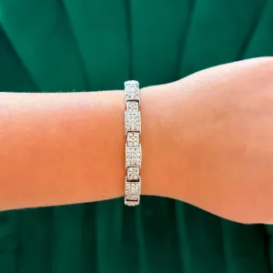 Previously Loved Unisex Channel Set Diamond Bracelet, 7.75" (Sold As Is)
