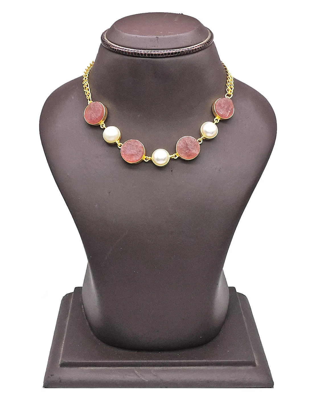 Quartz & Pearl Necklace