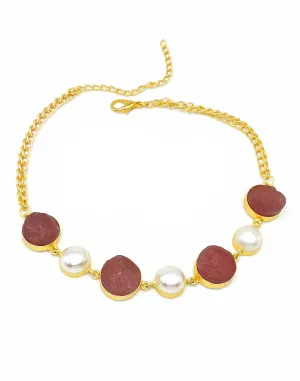 Quartz & Pearl Necklace