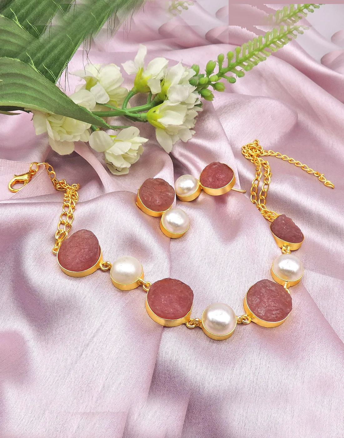 Quartz & Pearl Necklace