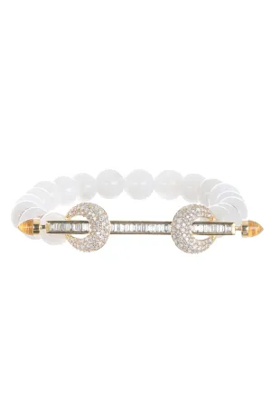 Rainbow Moonstone Diamond Chakra Bracelet
