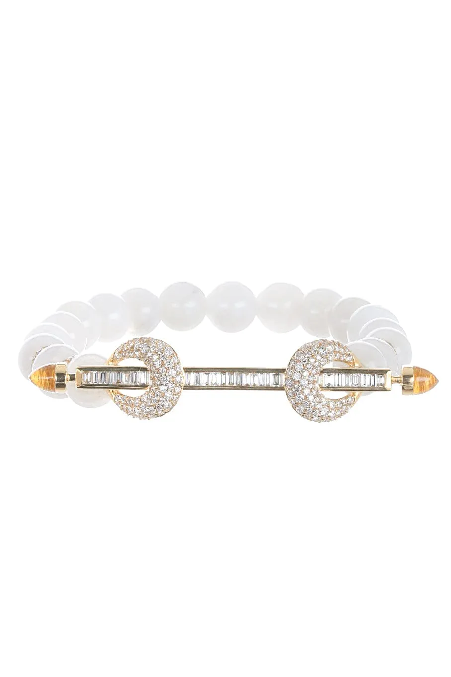 Rainbow Moonstone Diamond Chakra Bracelet