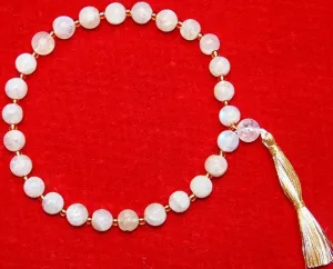 Rainbow Moonstone wrist mala of 27 1 beads