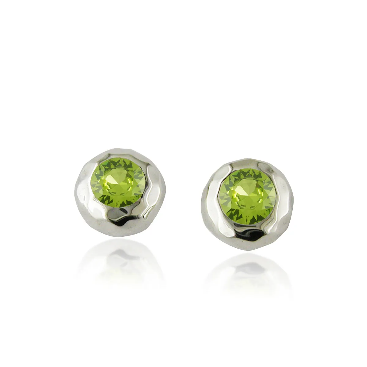Ripple Stud with Gemstone