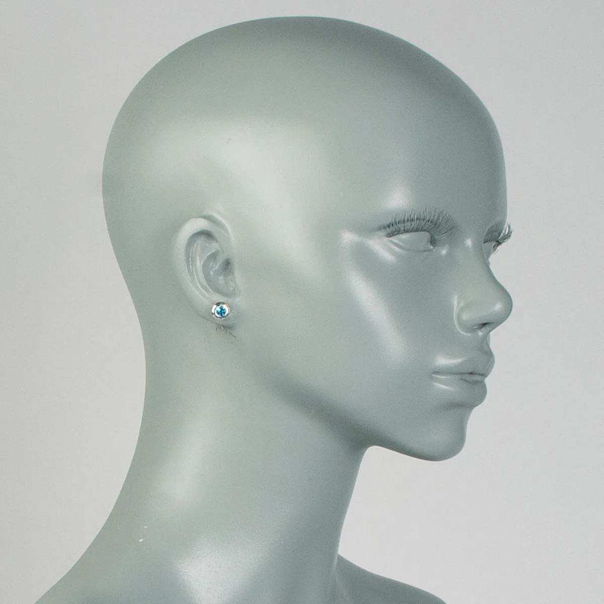 Ripple Stud with Gemstone