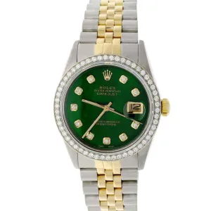 Rolex Datejust 2-Tone Gold/Steel 36mm Jubilee Watch w/MOP Diamond Dial &amp; Bezel TFJ-142508049