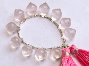 Rose Quartz Slanted Shape Drops