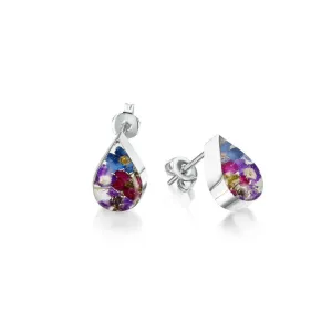 Shrieking Violet 10mm Pressed Flower Stud Earrings