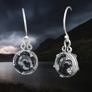Silver Gotland Crystal Ball Earrings