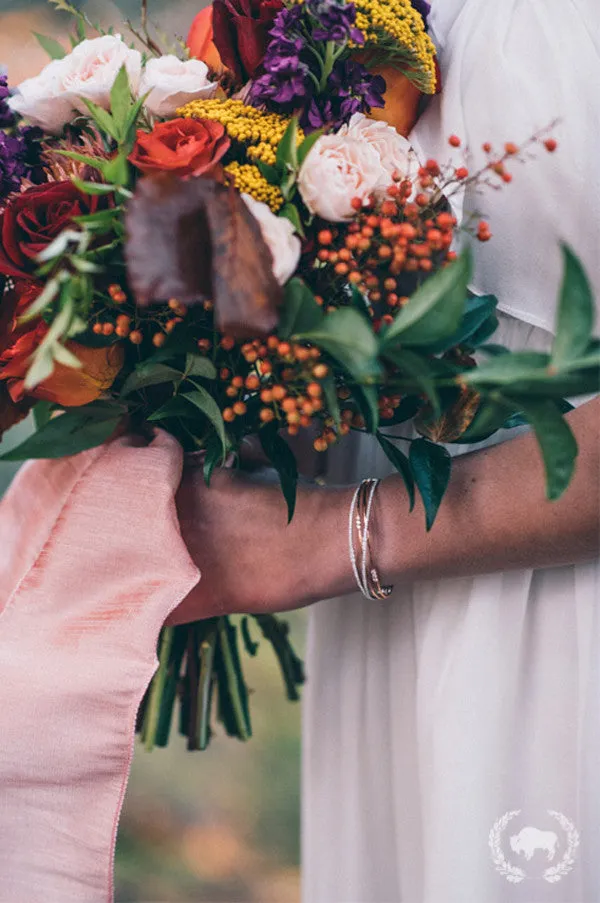 Simon G. "Embraceable" Rose Gold Multi-Layer Diamond Wave Bangle