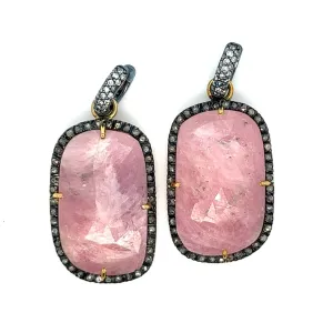 Small Hoops   Detachable Chandeliers Ruby/Diamond