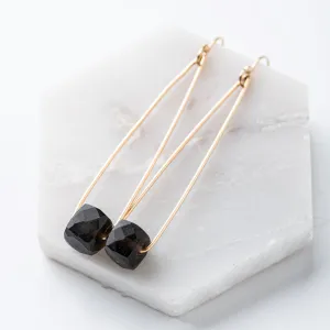 Smoky Quartz Cubist Earrings