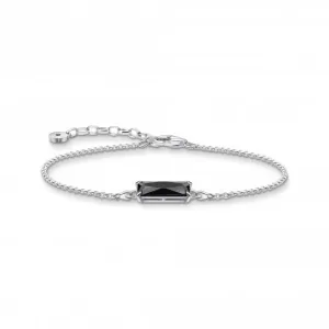 Sterling Silver Black Stone Bracelet A2019-641-11-L19V