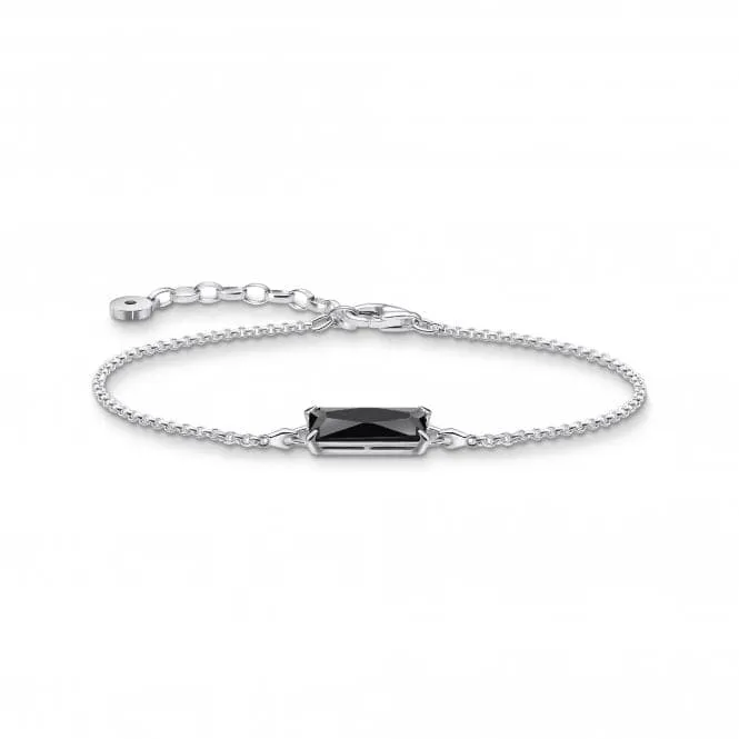 Sterling Silver Black Stone Bracelet A2019-641-11-L19V