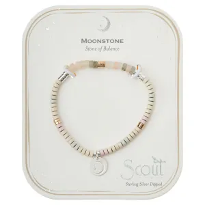 Stone Intention Charm Bracelet - Moonstone/Silver/Gold