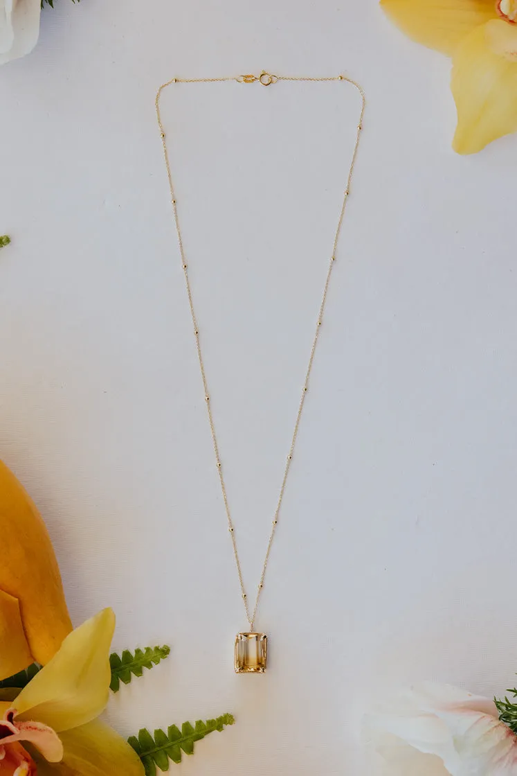 Sunset Cascade Citrine Necklace