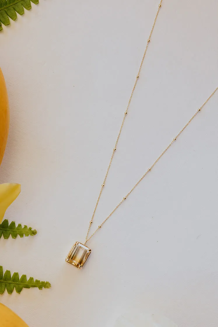 Sunset Cascade Citrine Necklace