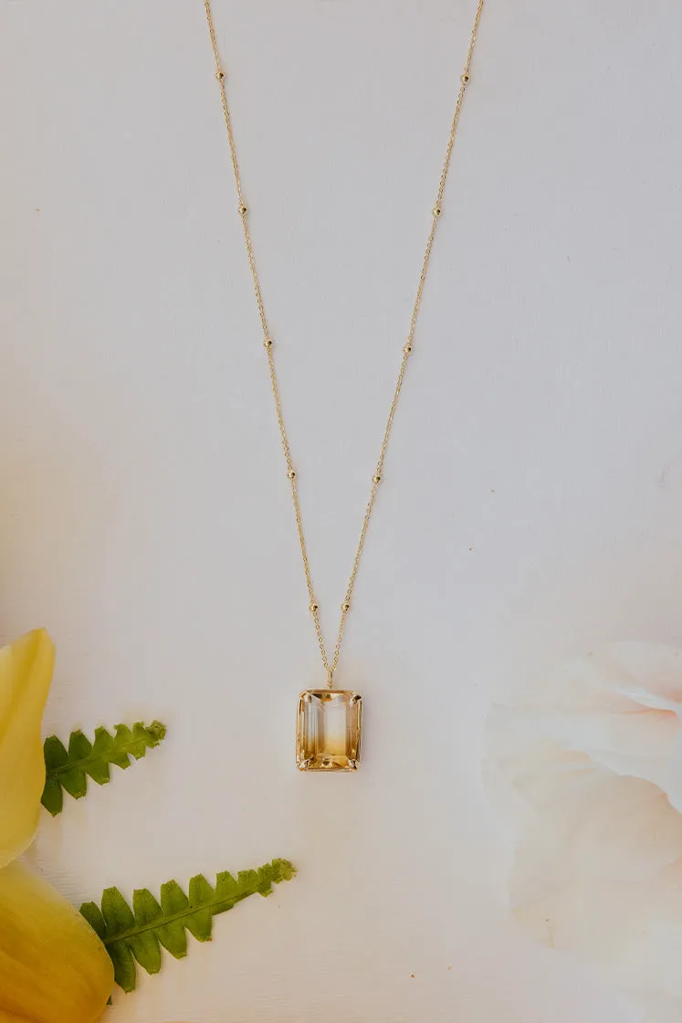 Sunset Cascade Citrine Necklace