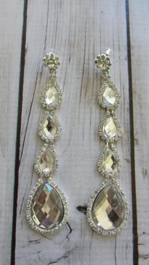Tear Drop Chandelier Earrings -520434
