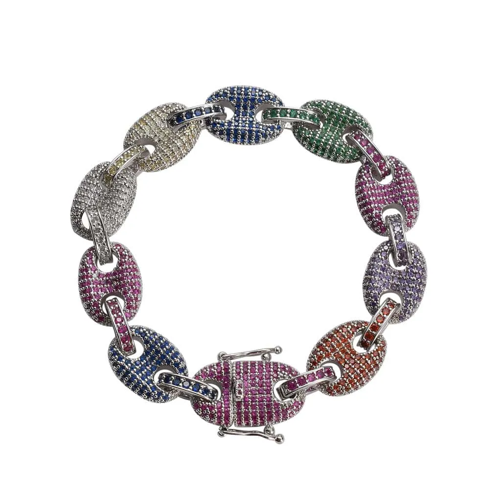 The Rich Icon V® - 12mm Coulorful G-Link Cuban Bracelet