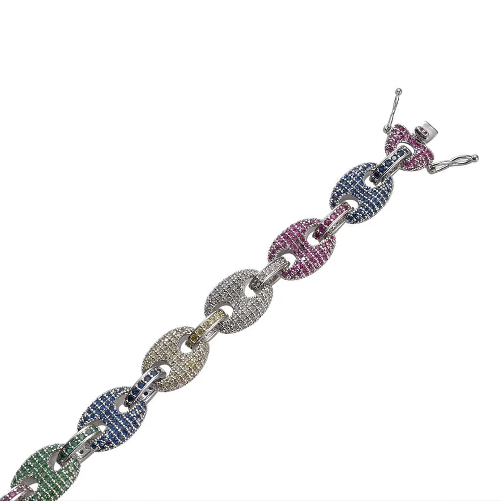 The Rich Icon V® - 12mm Coulorful G-Link Cuban Bracelet