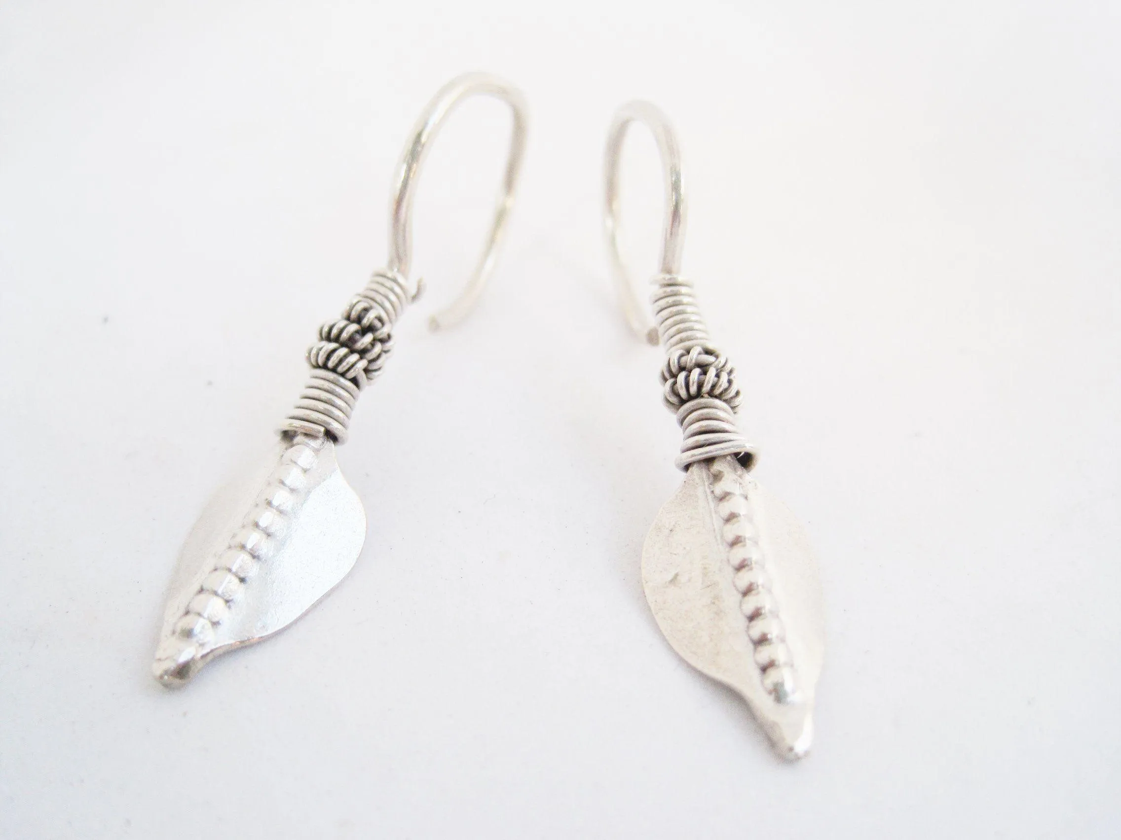 Vintage Silver Indian Tribal Earrings