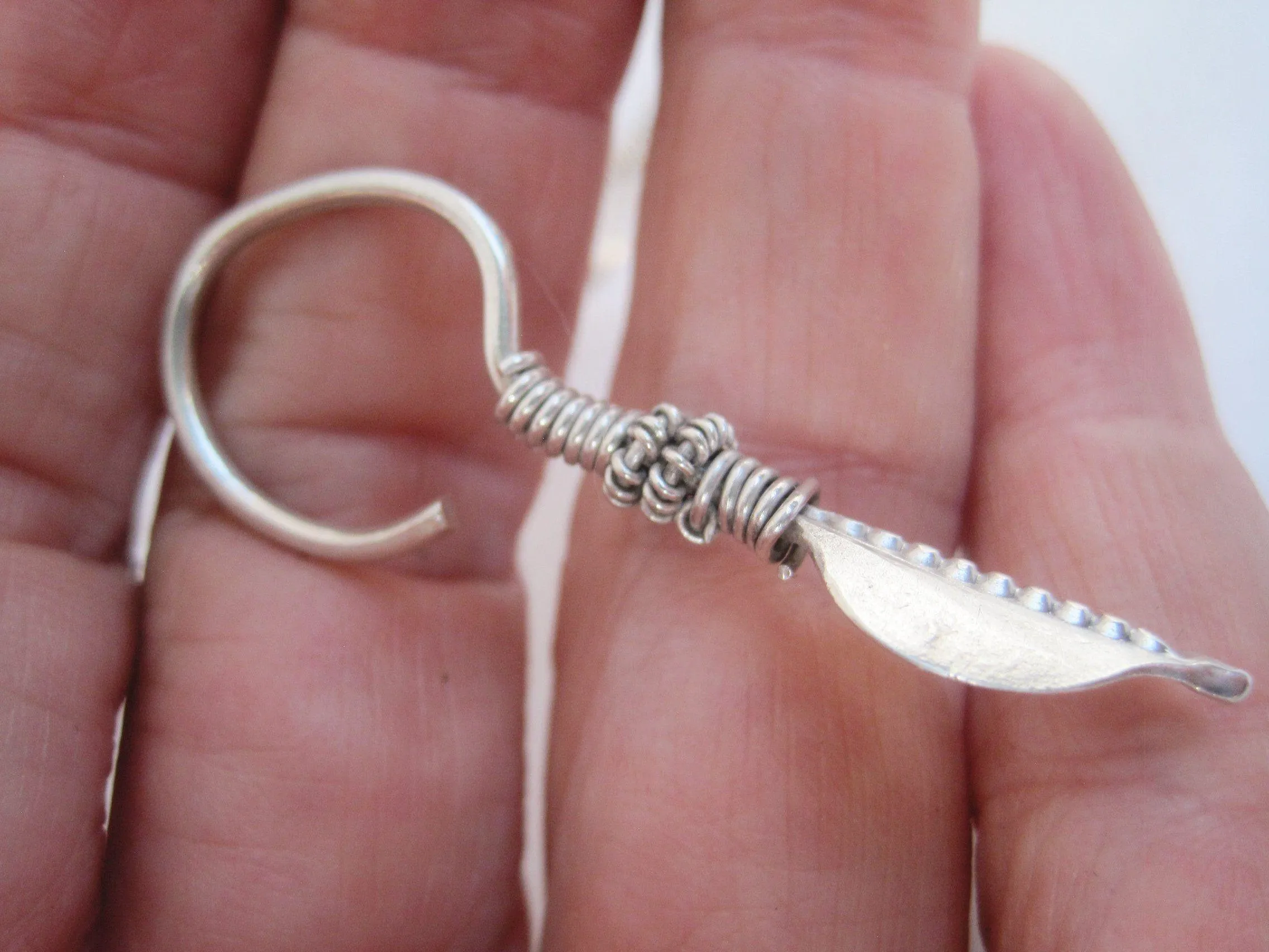 Vintage Silver Indian Tribal Earrings