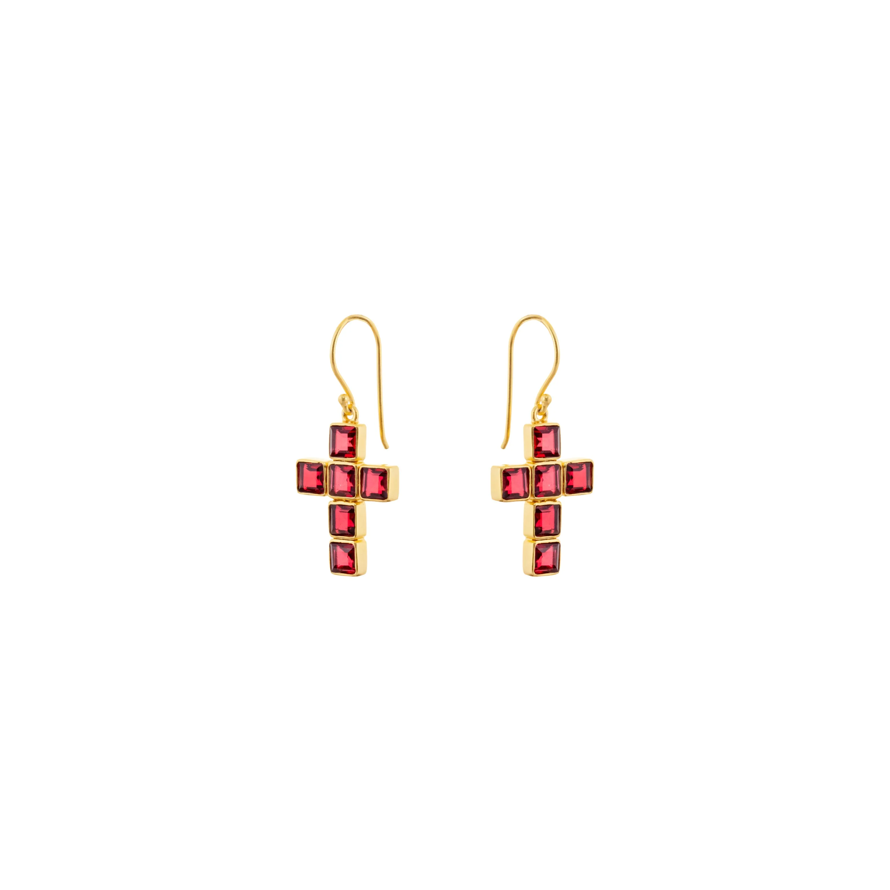 Wild Earrings Red Ruby Quartz