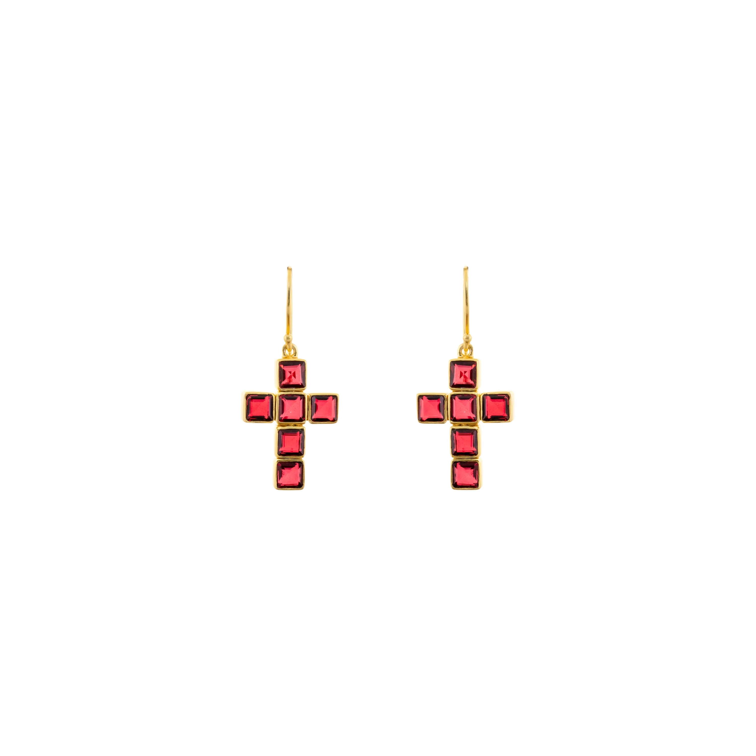 Wild Earrings Red Ruby Quartz