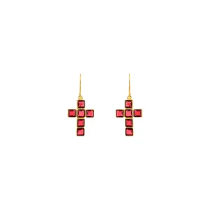 Wild Earrings Red Ruby Quartz