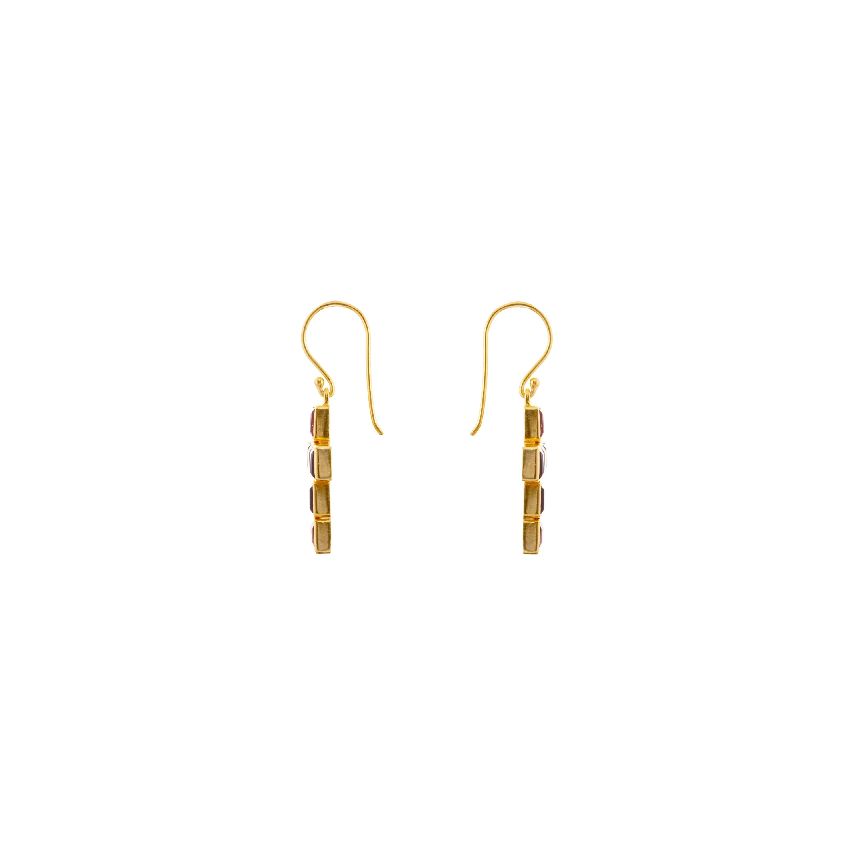 Wild Earrings Red Ruby Quartz