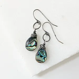 Wire Wrapped Earrings, Rainbow Wrapped Earrings