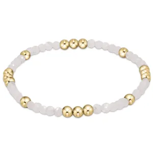 Worthy Pattern 3mm Bead Bracelet - Moonstone