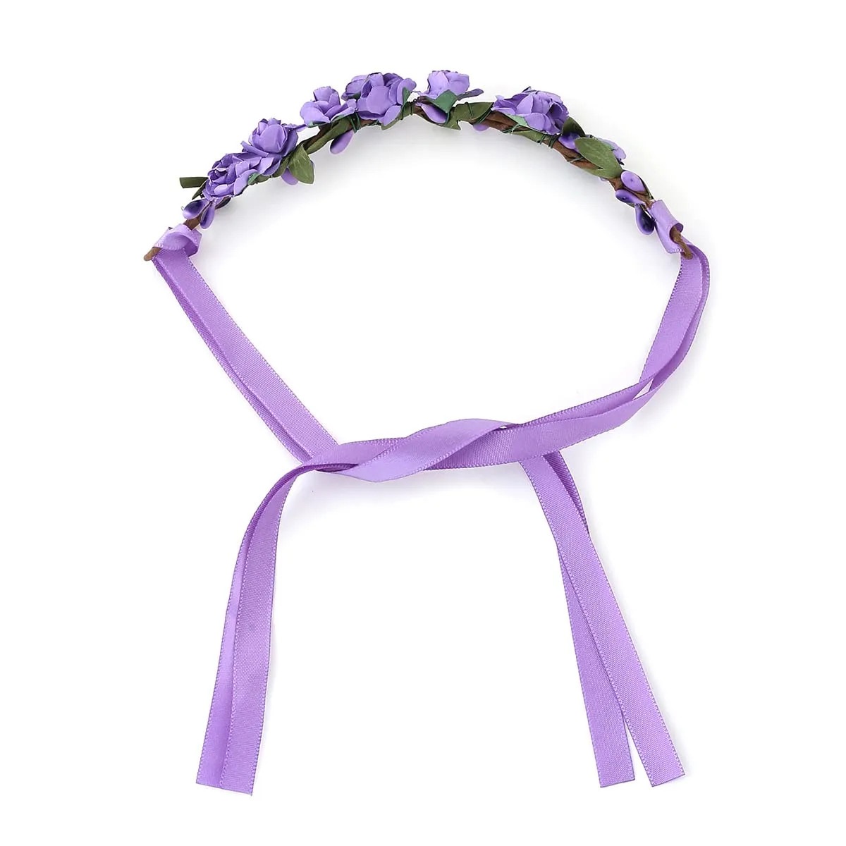 Yellow Chimes Floral Tiara and Bracelet Set for Women Purple Bridal Wedding Headband Hair Tiara For Women Bridesmaid Tiara Vines Set Hair Accessories.
