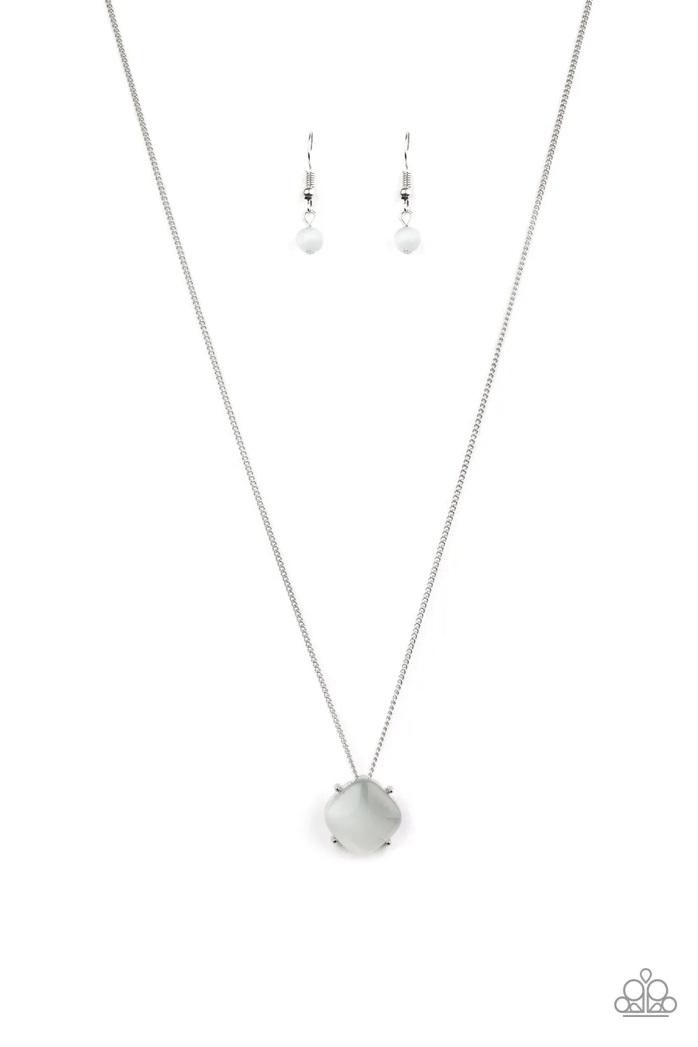 You GLOW Girl - White Necklace - Paparazzi Accessories