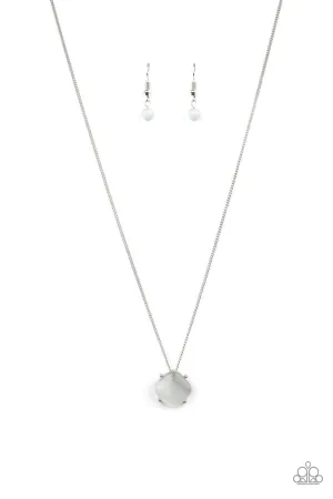 You GLOW Girl - White Necklace - Paparazzi Accessories